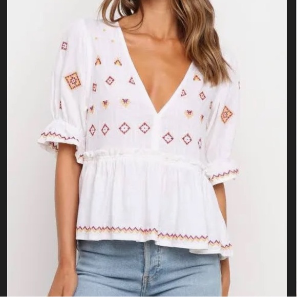 Petal & Pup Tops - Petal & Pup Linen Shirt (size: 8)